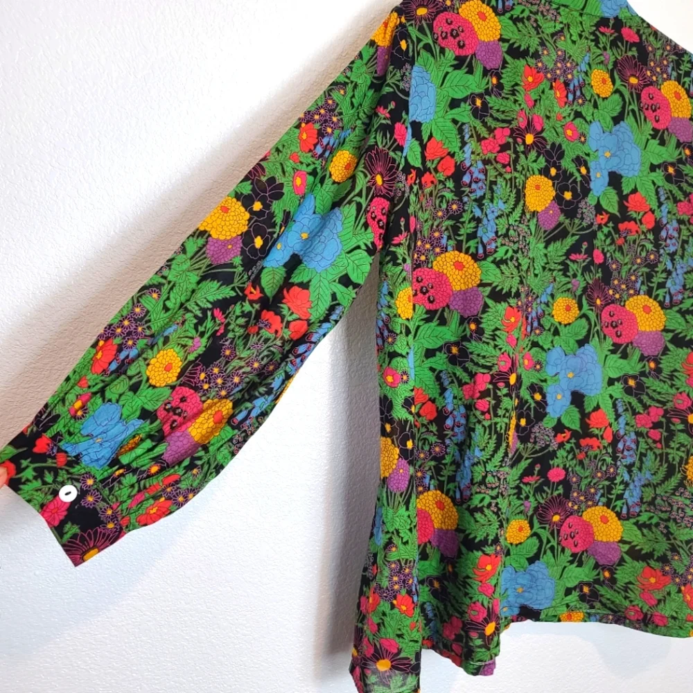 Anthropologie Mille Blair Blouse Top In Botanica Size Small - Picture 11 of 13